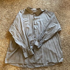 Calvin Klein Tall Gray Button Up - Neck Size 20